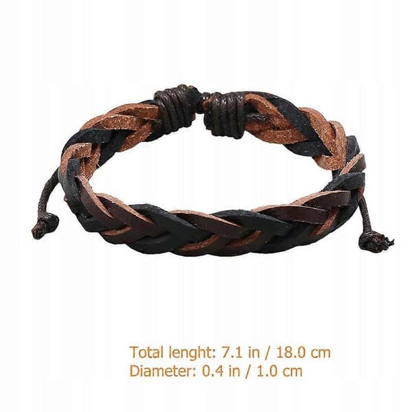S-men Armbånd Læder Flettet Armbånd Til Mænd multicolor