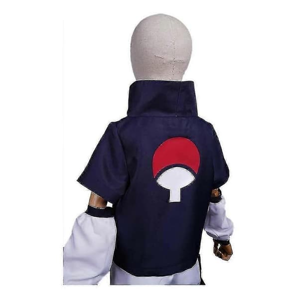 Sasuke Uchiha Cosplay Kostym Barnkläder Halloween Party Klänning _a Hög Kvalitet S(110-130)