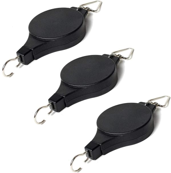 Hanging Basket Flower Pot Lift Hanging Hook Holder Retractable