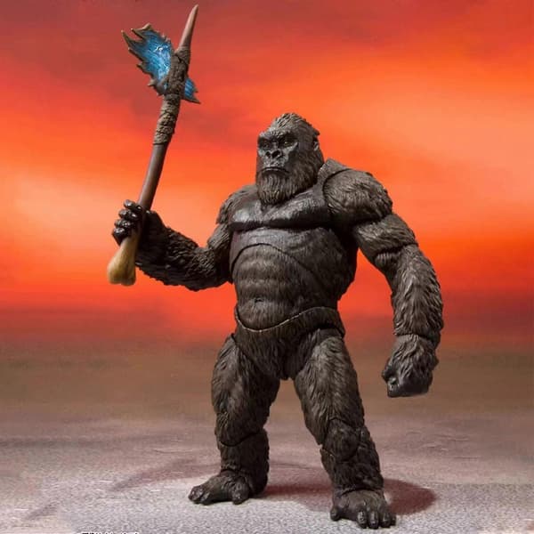 King Kong Monster Gorilla 5\" Actionfigur med stridsøksfigur VS Godzilla, 50% tilbud 26s
