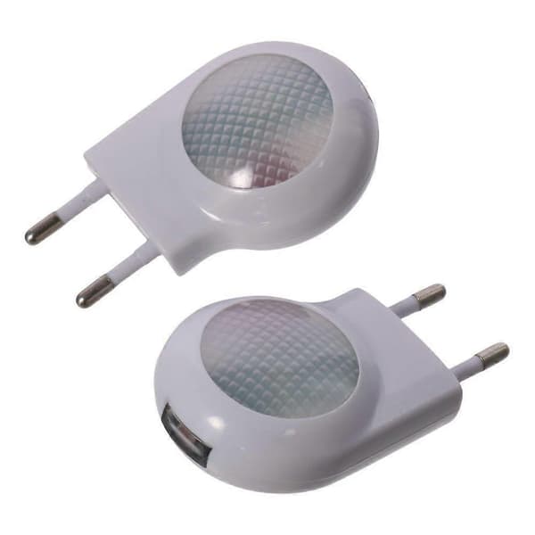 Praktisk og vakker Kobber Hvit EU 2-pins Plugg Lampe hvit Lysstyrt LED-lys Arbeider
