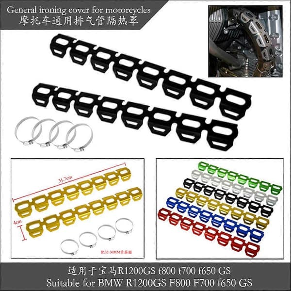 Eksosbeskyttelse Varmespredning 4 Stykker Klips for F800 F700 GS Green