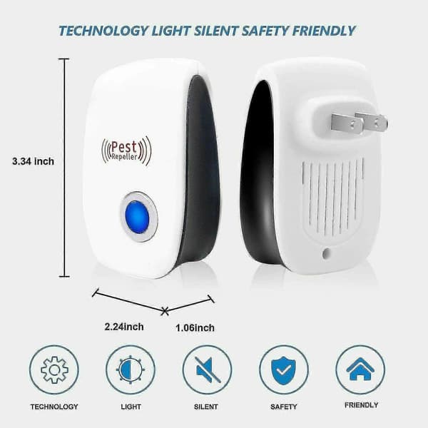 15-pack Electronic Ultrasonic Repeller for Mosquitoes, Cockroaches, and Mice