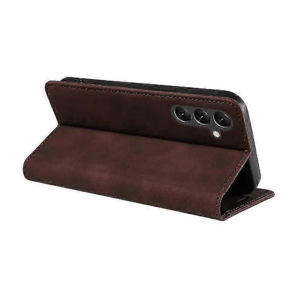 PU læder magnetisk folio pung etui til Samsung Galaxy A15 Slim P... Brown