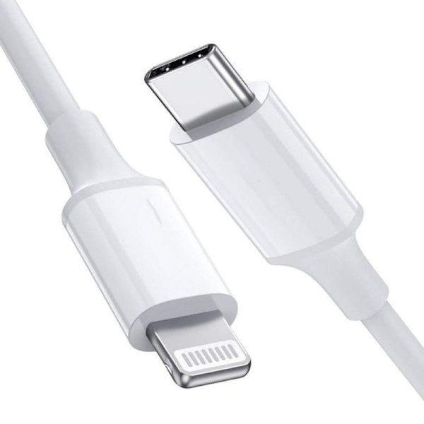 USB-C til Lightning-kabel iPhone Hurtigoplader 2M Hvid 10-pak