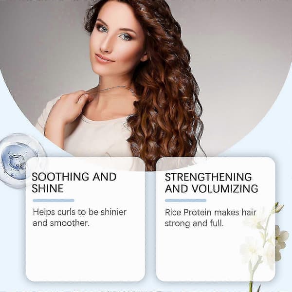Fugtgivende Styling Spray til Krøllet Hår - Kruskontrol, Glans & Definition med Hydrolyseret Risprotein, Nem Anvendelse, 100ml