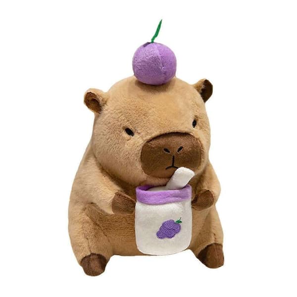 Capybara Udstoppede Legetøj, Plys Capybara Dukke, Sød Capybara Udstoppede Dyr 30cm Grape