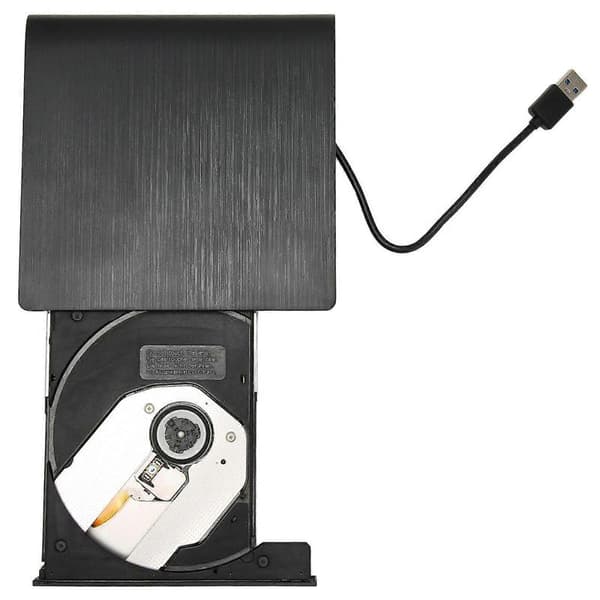 USB3.0 Ekstern DVD-brenner Ultratynn Ekstern DVD-stasjon med USB C-adapter for bærbare datamaskiner og PC-er