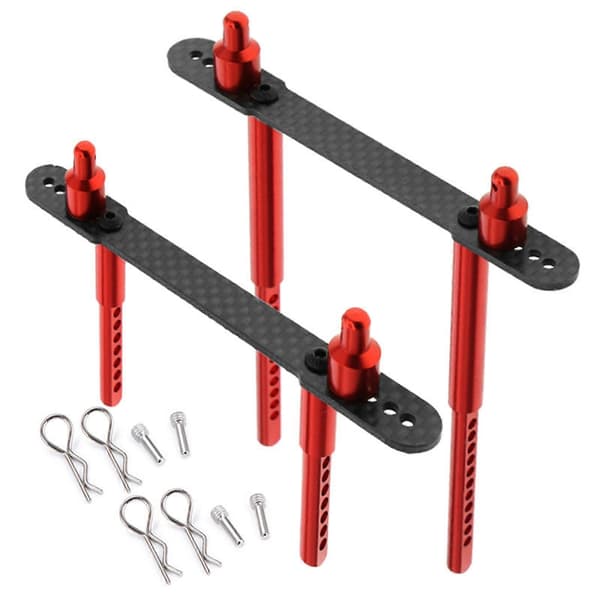 RC karosserifeste for Axial SCX10 90046 1/10 RC biltilbehør Black Red