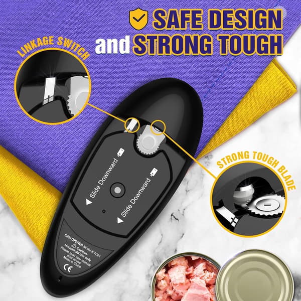 Handsfree Electric Can Opener, 360° Automatic One-Button Opening, Safe and Reliable, The Best Choice for the Kitchen - Safe and Convenient
