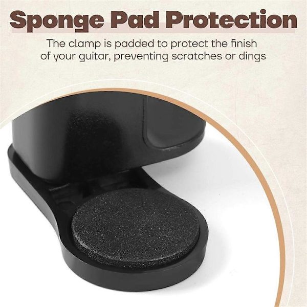 Magnetisk Gitarr Telefonhållare Justerbart Gitarrfäste Notställ Klämma för 6-8,8 cm Tjocka Gitarrer Ukulele Black