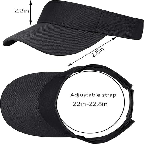 Unisex Visirhette Solhatt Golf Tennishette med Solvisir Baseballhette Baseballhette Justerbart Visir for Menn og Kvinner
