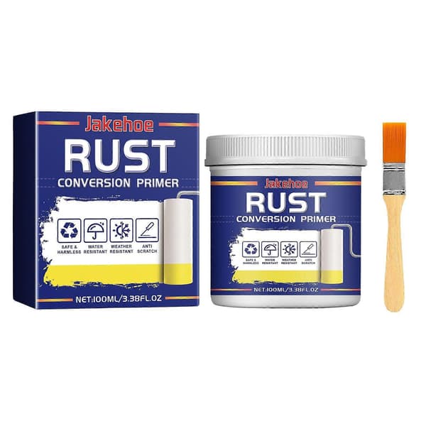 Rustkonverterende grunning, anti-korrosjons- og rustfjerningsmiddel for rust på jerndører, metallgirbraketter og trappegelendre