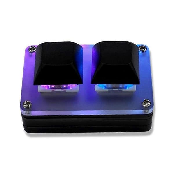 2-Knapps Mini Programmerbart Mekaniskt Tangentbord med RGB för OSU Gaming