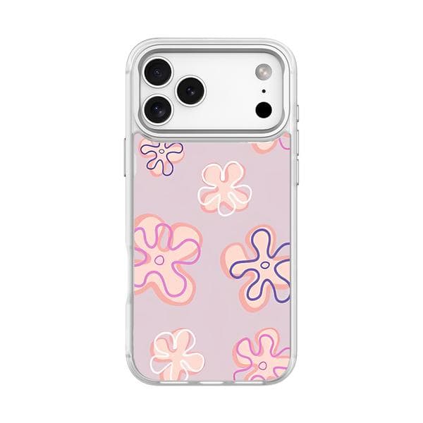Premium-udseende Apple 17 Pro max telefoncover med søstjerneblomstdesign