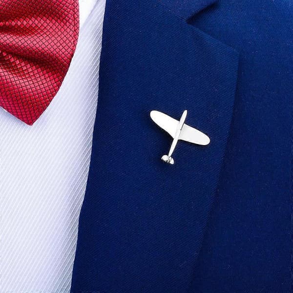 Nyhet Brosch Krage Pin Flygplan Knapp Märke Pin Flygplansdesign för Jacka
