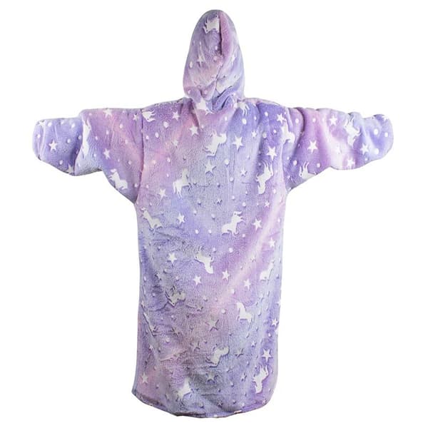 Oversized Hættetrøje med Hætte - Filt_MGF Purple