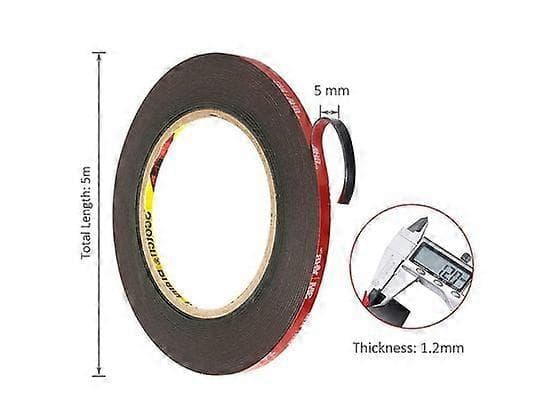 Praktisk och vacker 2-pack 3m vhb extra stark dubbelhäftande tejp 3m x 5mm svart vattentät
