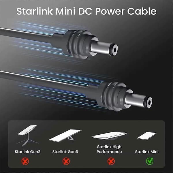 Praktisk och vacker för Starlink Mini DC-strömkabel DIY för Milwaukee 18V batteriadapter - 1M