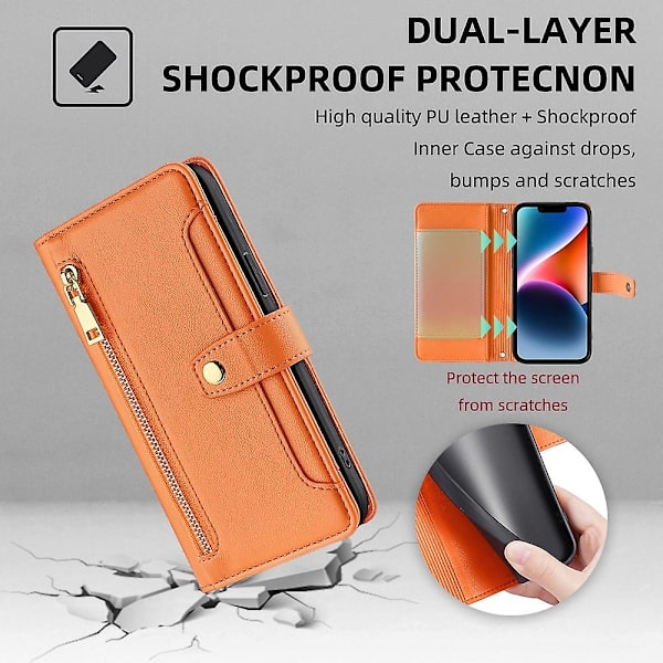 Lynlåspung-etui til Samsung Galaxy A12 Orange