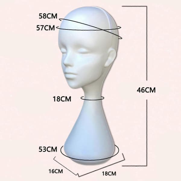 2025 Mannequin Hode Hatt Display Stativ Glatt Hatt Parykk Display Stativ Parykk Stativ Mannequin Hode for Hårstykker Smykker Skjerf Hjemmesalong With bottom cover
