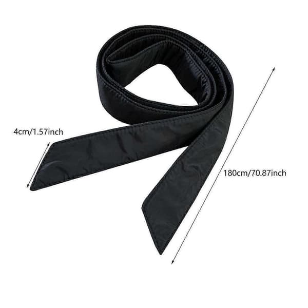 Polstret dunjakke til kvinder, erstatningsbælte, damebælte, dame 180 cm taljebånd{BT} Matte Black