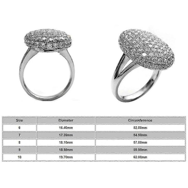 Salg ringer for kvinner 925 sølv krystall full diamant blits forlovelses giftering 8