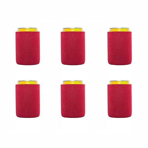 6-pack isolerade öl sleeves - Återanvändbara mjuka kylväskor Röd