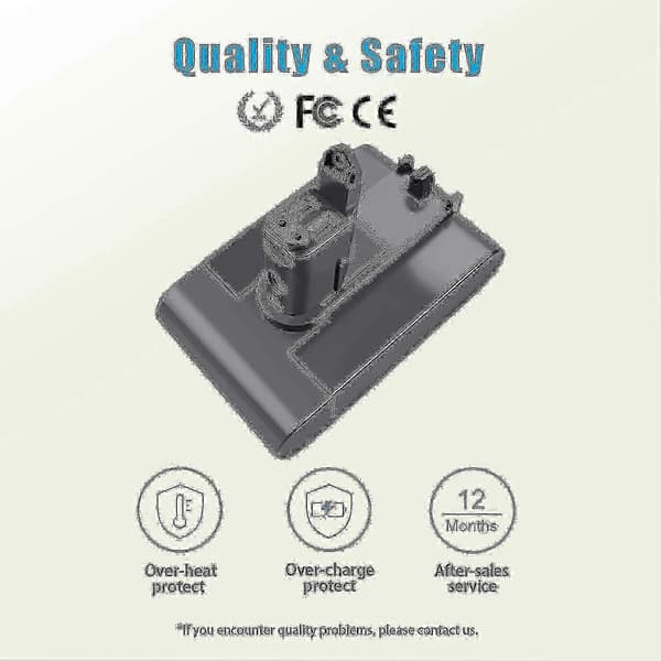 25-26 Dc45 Dc35 Dc44 Dc34 Dc31 Batteri Kompatibelt Dyson Handdammsugare Reservdelar Batteri, 22.2v