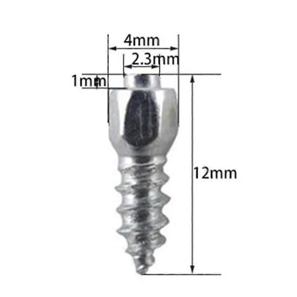 100 st 12 mm däckdubbar karbid skruv snöspikar anti-is för bil/SUV/ATV/UTV bildäcksdubb silver