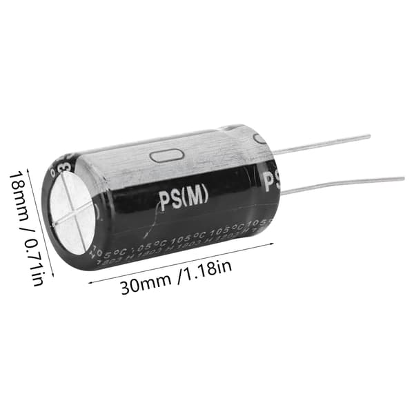 10 Pcs. Black 35V 4700μF Aluminum Electrolytic Capacitor Standard Terminal 18 x 30mm