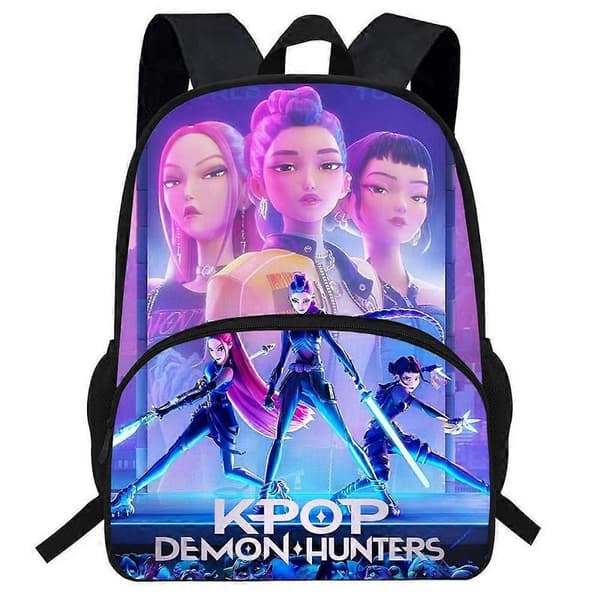 Demon Slayer Anime Ryggsäck K-POP Tecknad Tryck Skolväska 1