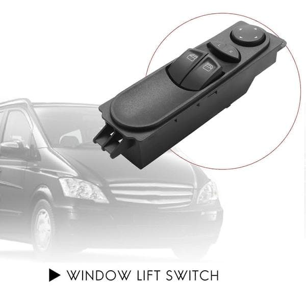 for Mercedes Benz W639 Vito 2003-2015 Bil Power Window Control Switch Front Driver Side Regulator Button A6395450913 Svart