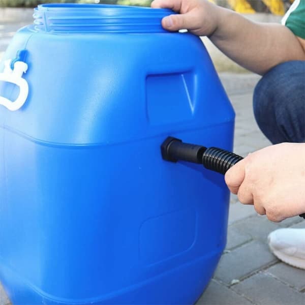 Rainwater Collector Connection Hose, including 2 Hose Sockets with Lock Nut - Rain Barrel Connection Kit, 50 cm, 25 mm