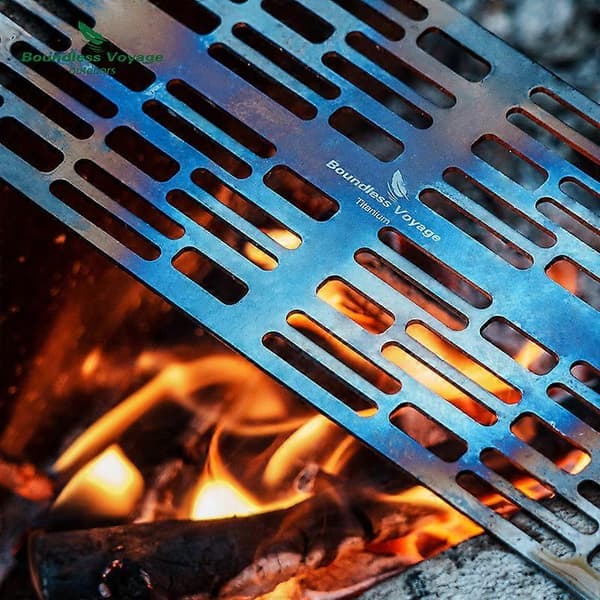 Praktisk och vacker lätt bärbar grillplatta för utomhuscamping och vandring
