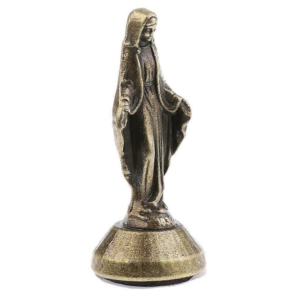 5xMadonna Statue Figur for Bil Hjem Kapell Dekor Bronse 6 Pcs