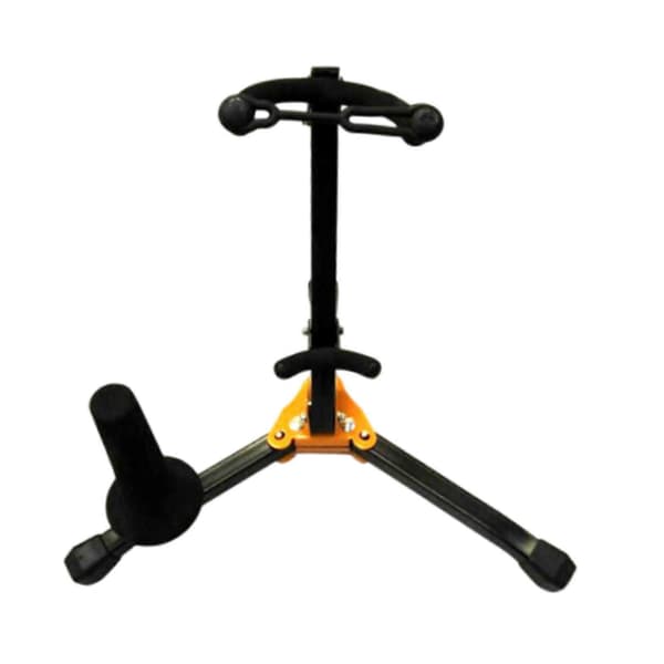 Sammenleggbart saksofonstativ med jern-trekantbase, solid, kompakt, stabilt metall