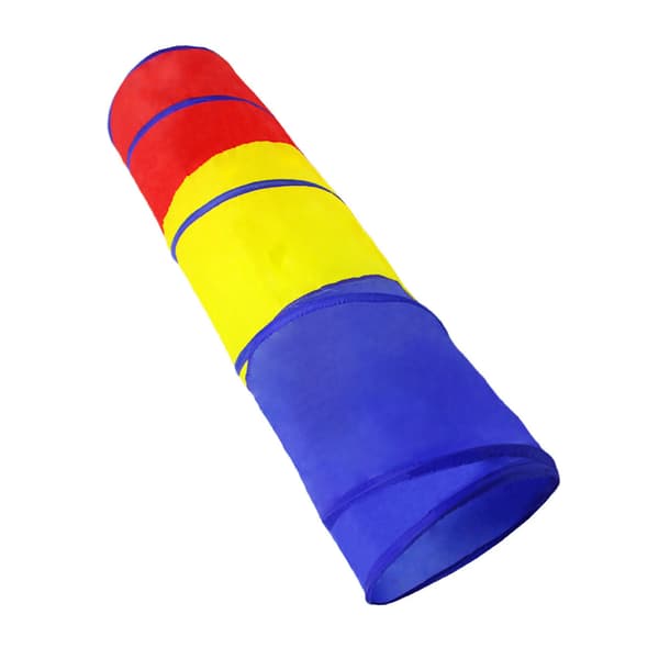 Vikbar Lektunnel för Barn Polyester Baby Kryp Träningsutrustning för Hem Utomhus Röd Gul Blå