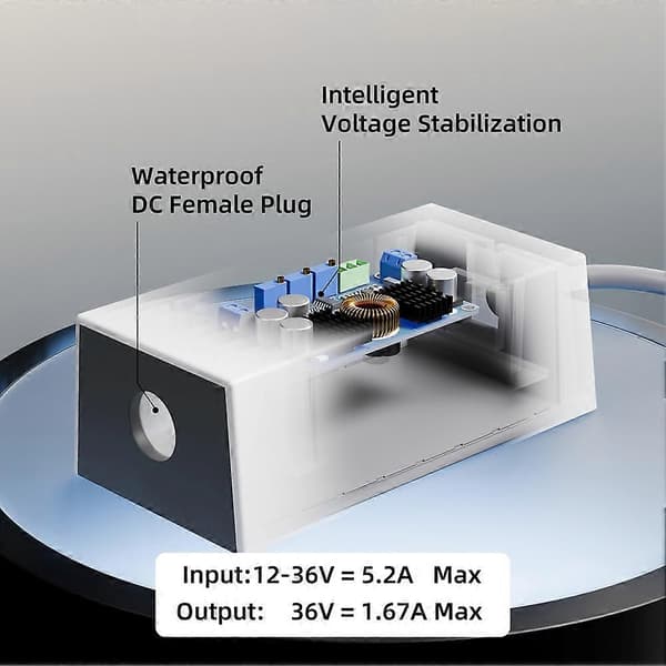 For Starlink Mini 12V batteriadapter med Step Up Converter batteri O-ringkabel til DC hunn 12V-24V til 36V booster
