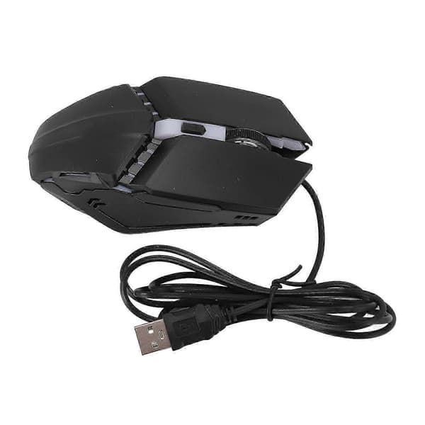2025 USB computermus 3 gear DPI blændende farve baggrundsbelysning 4 knapper kablet gamingmus