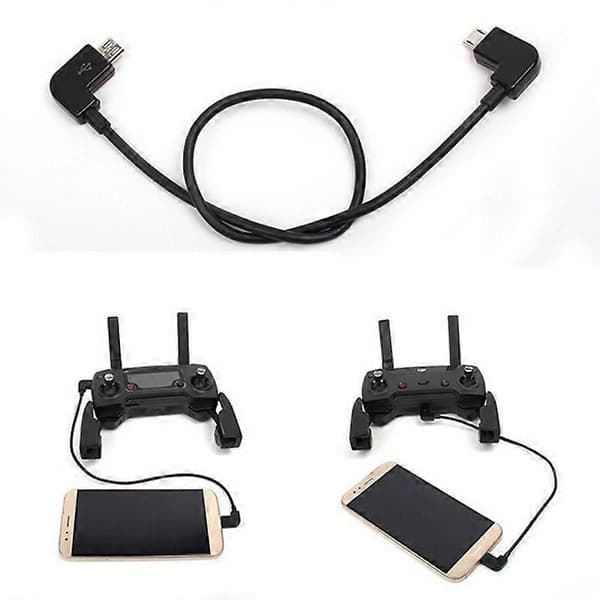 Praktisk og vakker 2 stk Micro USB-kabel fjernkontroll OTG-linje for DJI Mini Mavic Pro Air Mavic 2 E