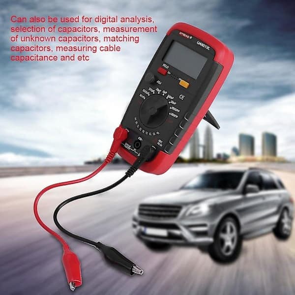 Digital Kapacitansmåler Multimeter Professionel Kondensatortester 0.1pf - 20.000uf Med LCD Baggrundsbelysning