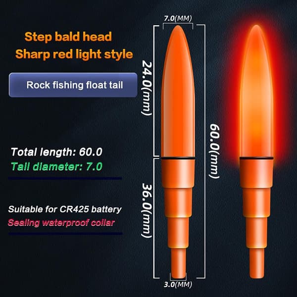 5 kpl LED-yökalastuskoho takavalo vavan kärjen valo R Red Pointed 5pcs
