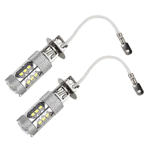 2025 2 kpl H3 DC 12V 5W 250LM auton sumuvalot 16 SMD-2835 LED-polttimolla