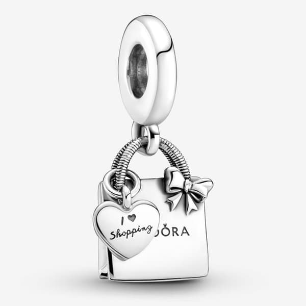 Pandora Lei Shopping Bag Sølvberlock 799536C00, Inkluderer Originaleske