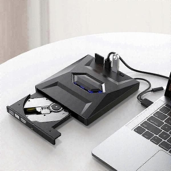 Bærbar MiniDisc-spiller med USB-opptak og ekstern DVD-stasjon