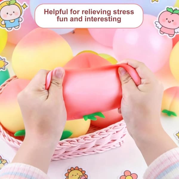 Squishy Stresslegetøj Grøn Æble Squishy Stressbold Fidget Legetøj til Børn, Klemmebold Stresslindring Squishies