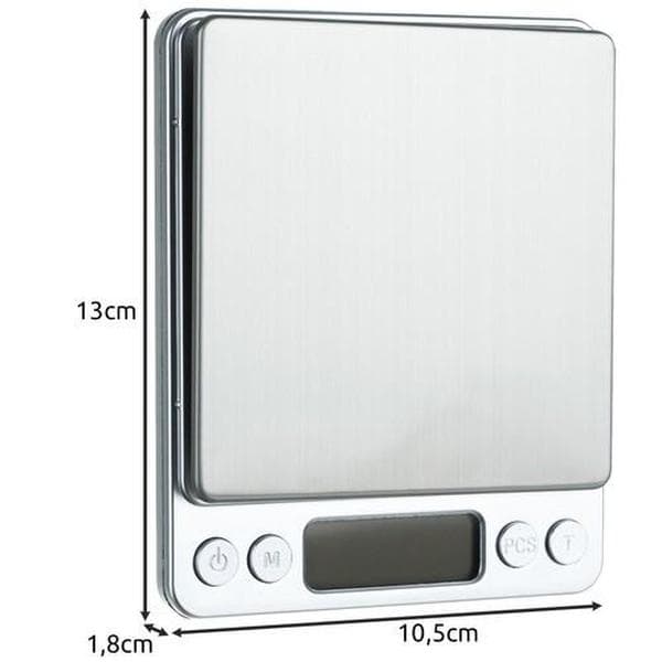 Digital vægt / Køkkenvægt 0,01g-500g Sølv Silver Silver