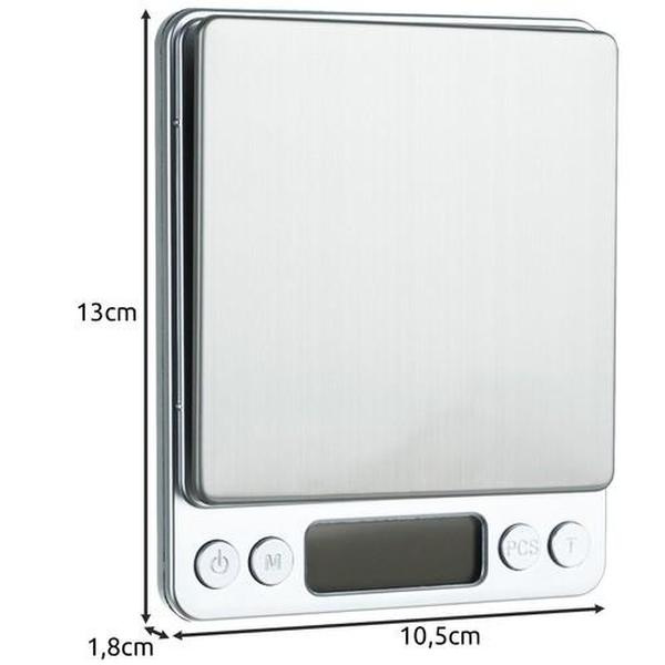 Digitalvåg / Köksvåg 0,01g-500g Silver Silver Silver