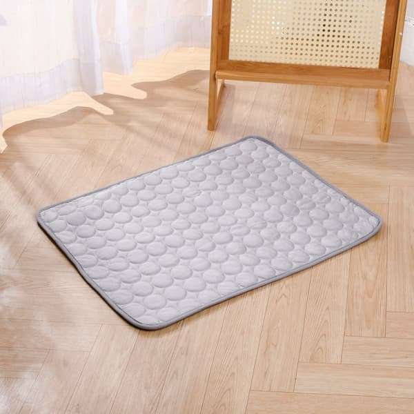 Hund Kat Måtte Seng Selvkølende Ikke-giftig Måtte Pad Kæledyr Is Silke Kølemåtte 62 * 50 cm Grå